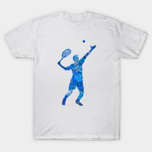 Tennis player blue art T-Shirt